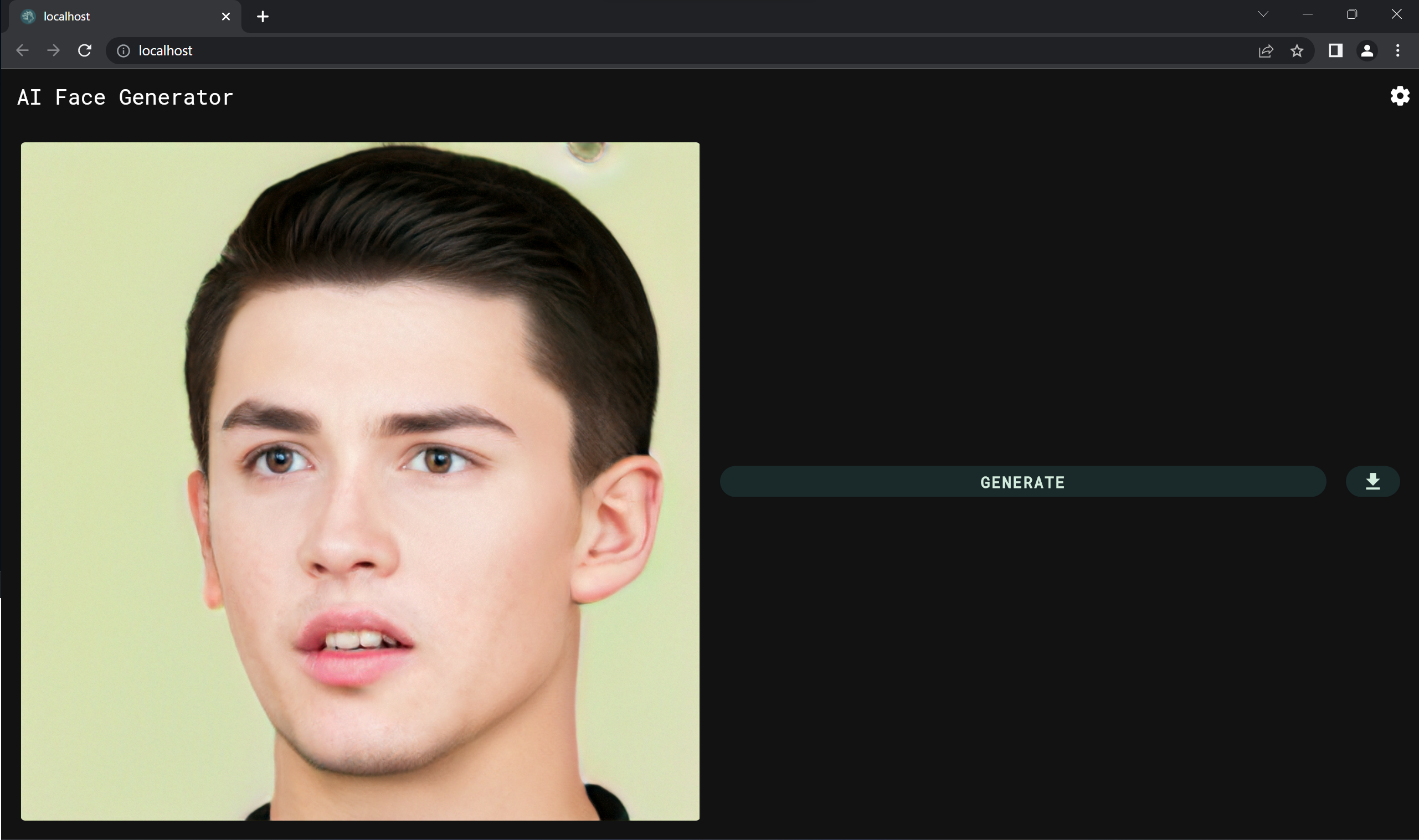 AI Face Generator Screenshot